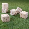 Toy Time Giant Wooden Yard Dice Outdoor Lawn Game, 6 Playing Dice with Carrying Case for Kids and Adults 542906EBU